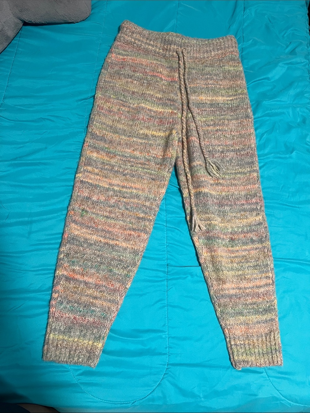 Love Shack Fancy Cozy Knit Rainbow Jogger Pants